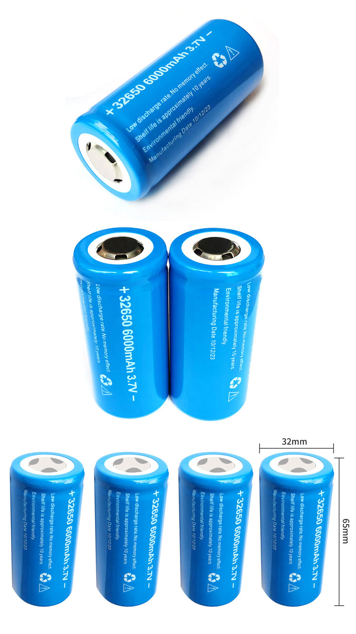 6000mAh 3,7V 32650-batterij