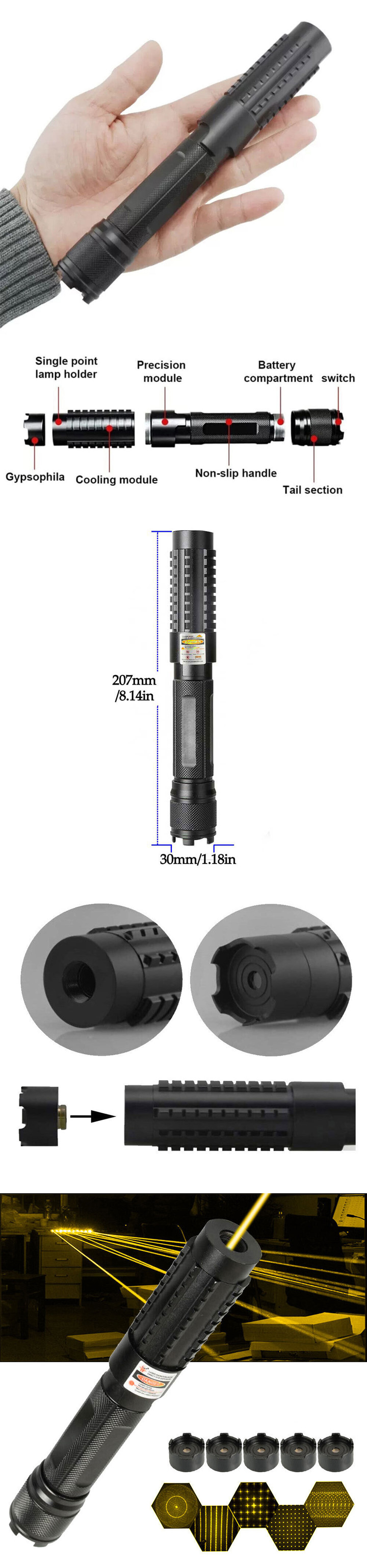 Krachtige Gele Laserpen