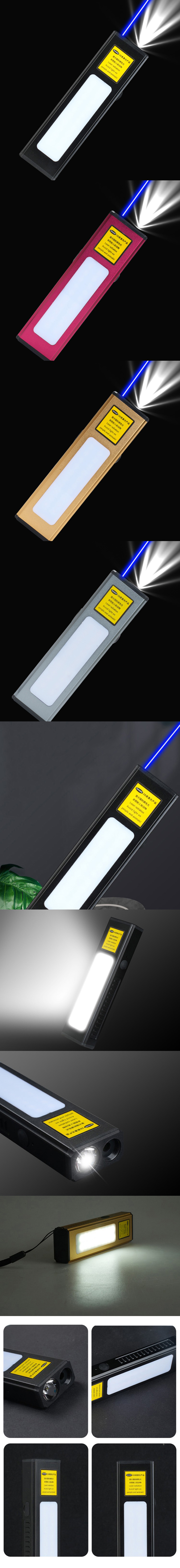 LED-zaklamp met blauwe laser