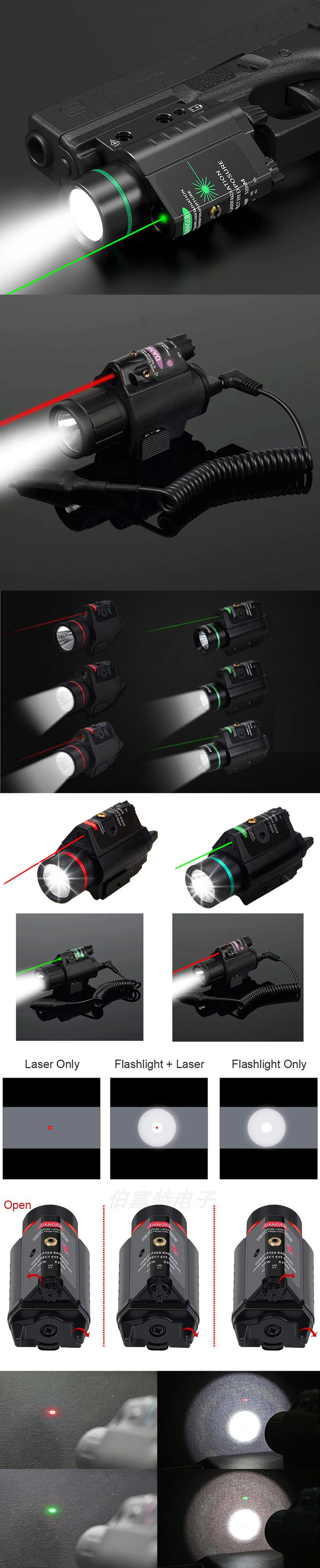 Laser Richtkijker met Tactisch Licht