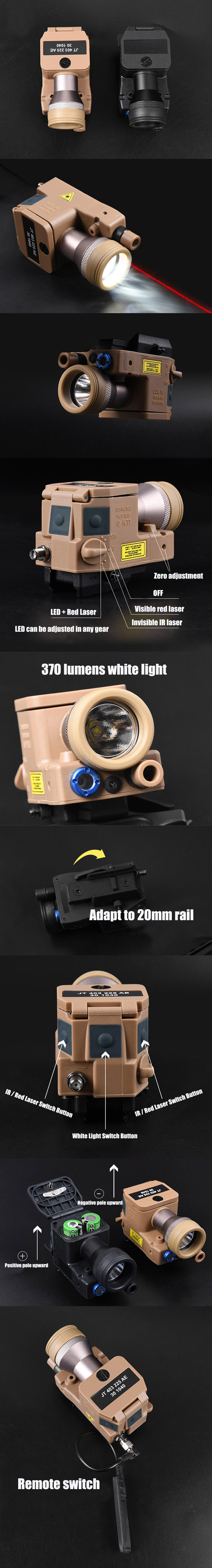 Tactische Laser Richtkijker met Zaklamp