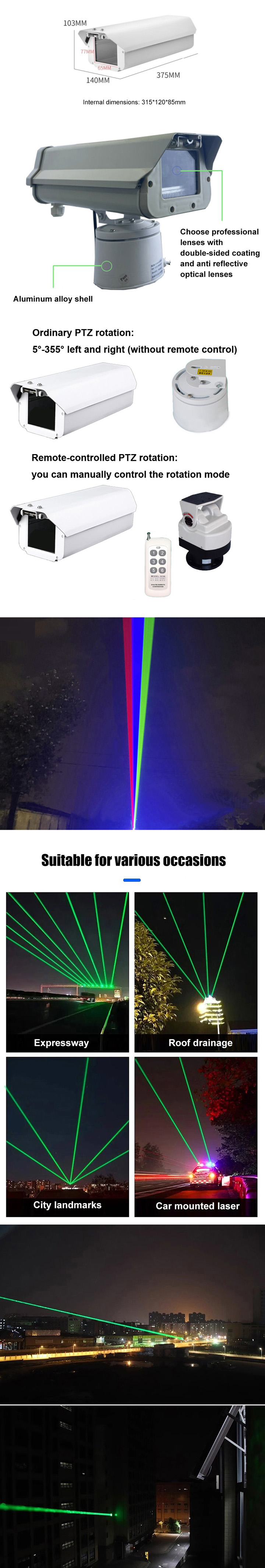 Laser Vogelverjager met PTZ