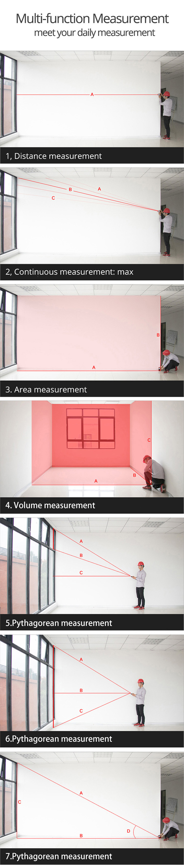 Laserafstandsmeter 100m