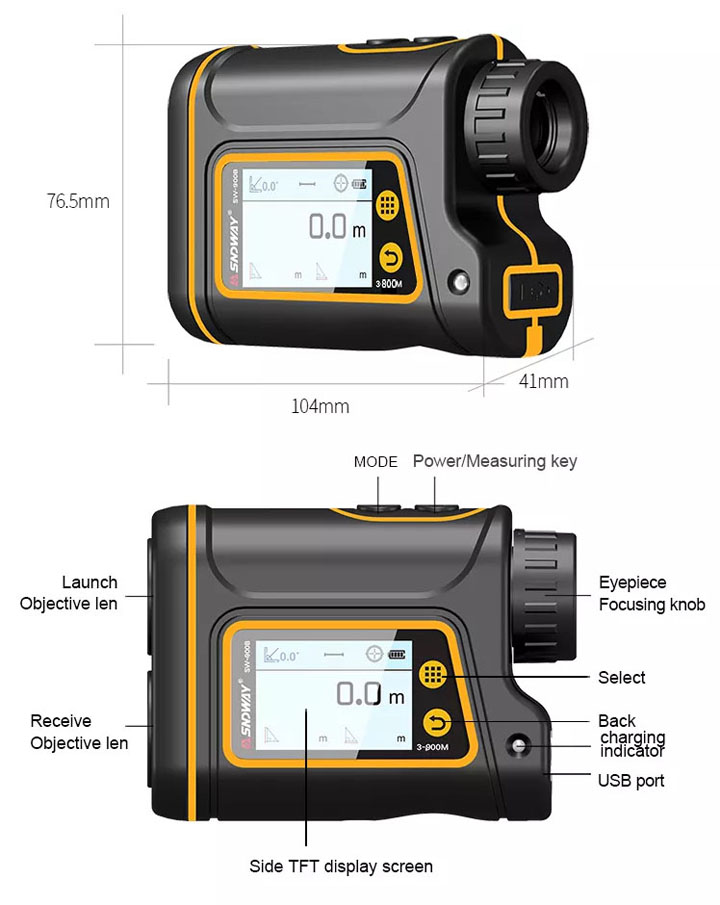 LCD Laserafstandsmeter