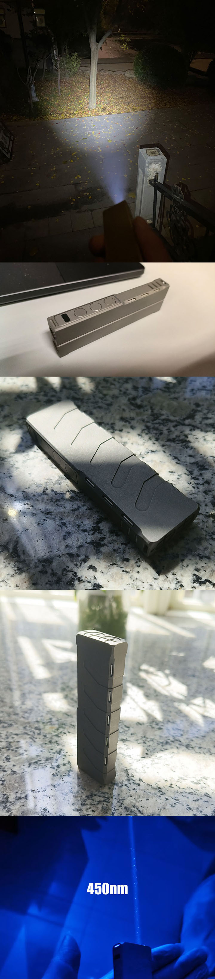 Blauwe Laserpointer met Zaklamp