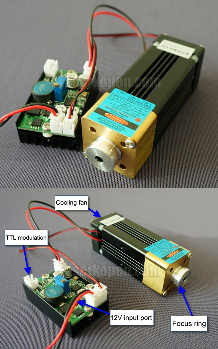 blauwe laser module