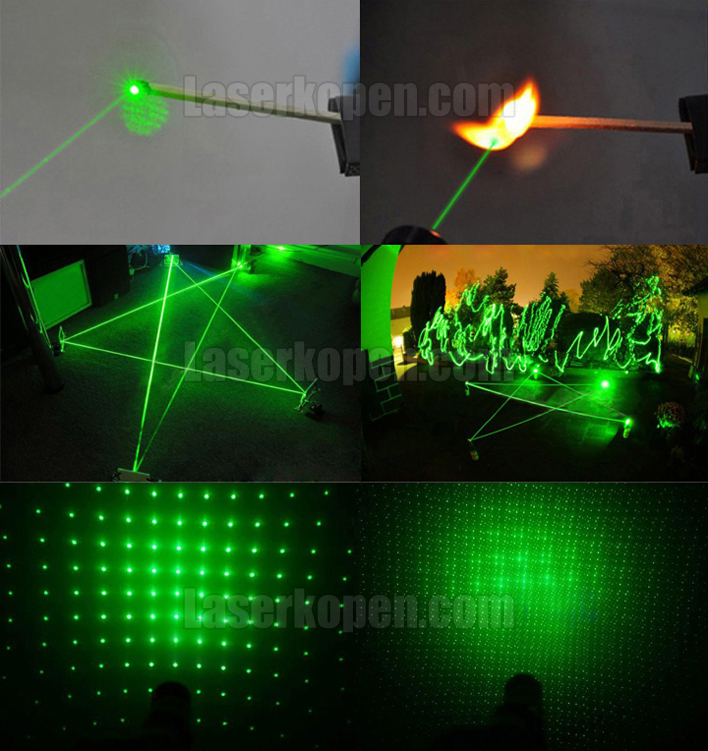 laserpen met opzetstukken