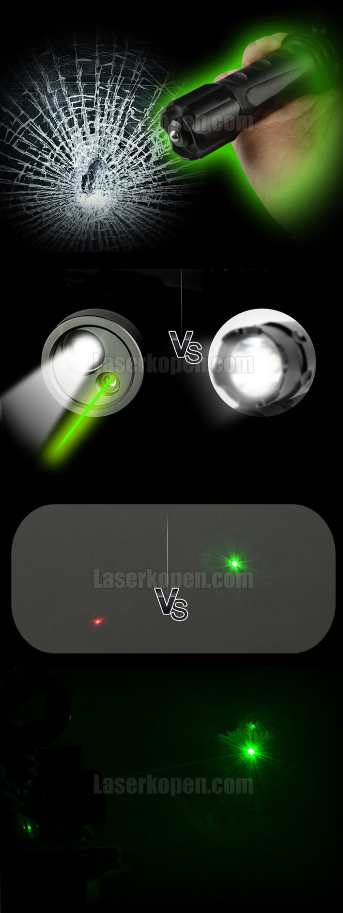 100mW groene laser