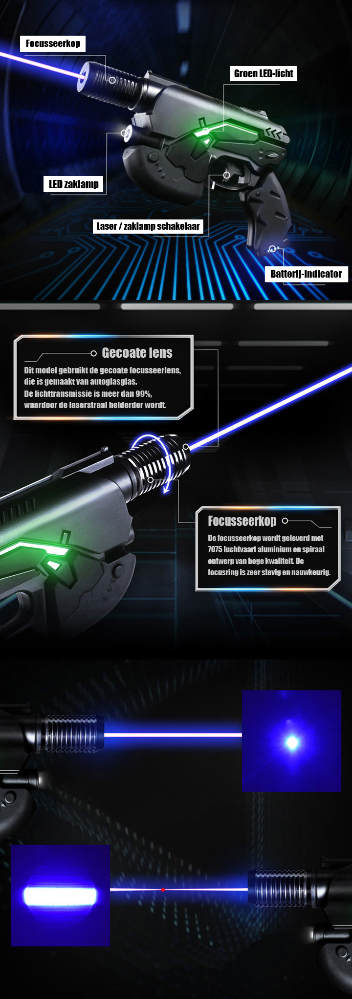 USB laser pistool