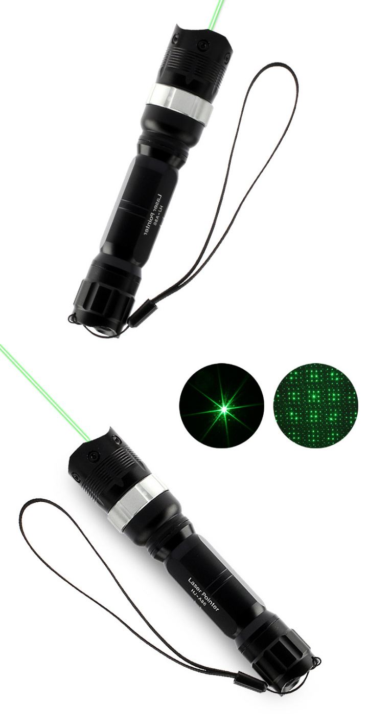 laserpointer met opzetstukjes