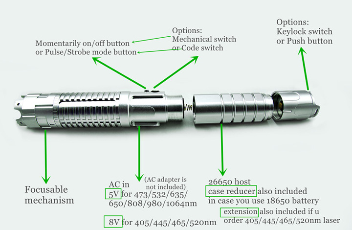 808 nm laser pointer