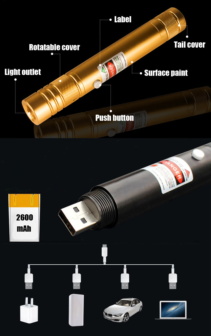 oplaadbare laserpen