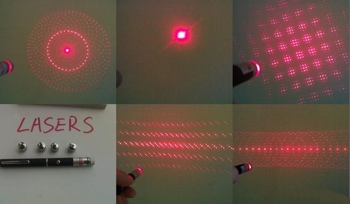 laserpen rood met opzetstukken