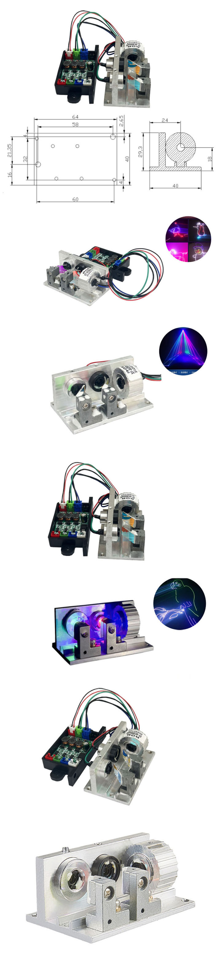 Goedkope RGB witte lasermodule