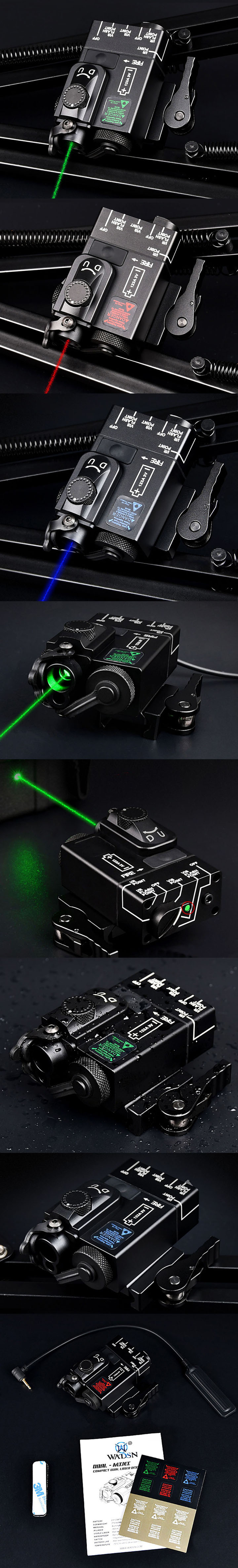 Groene/Rode/Blauwe Laserpointer met IR