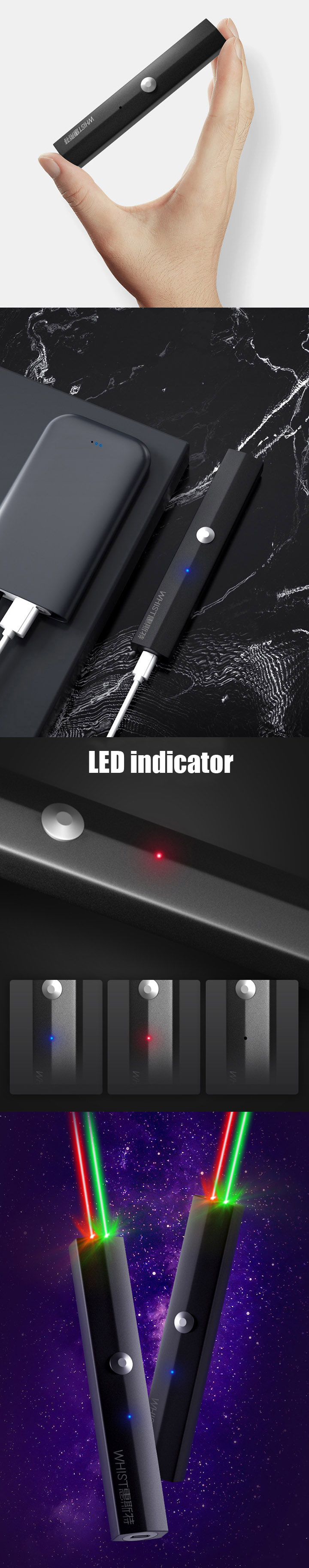 USB oplaadbare laser pointer