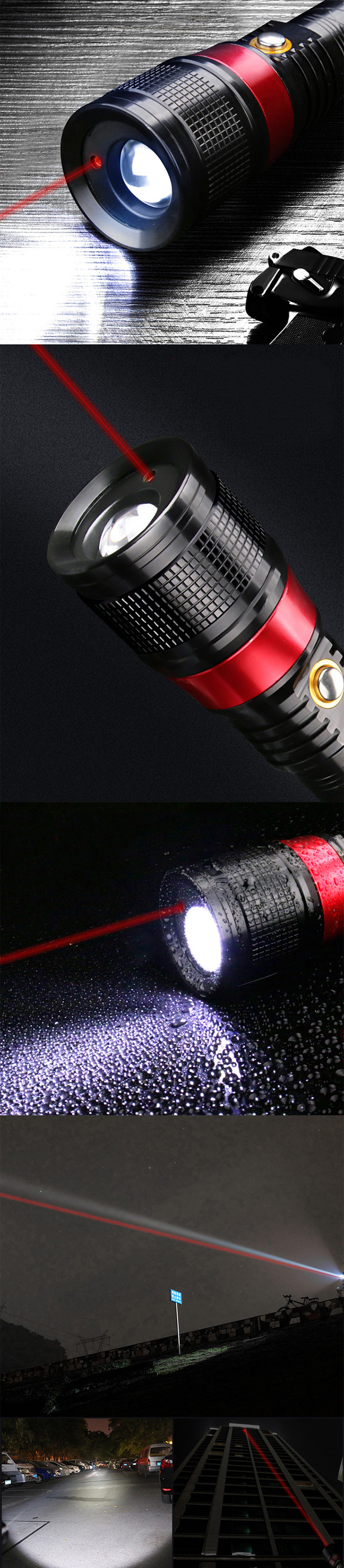 LED-zaklamp met laser