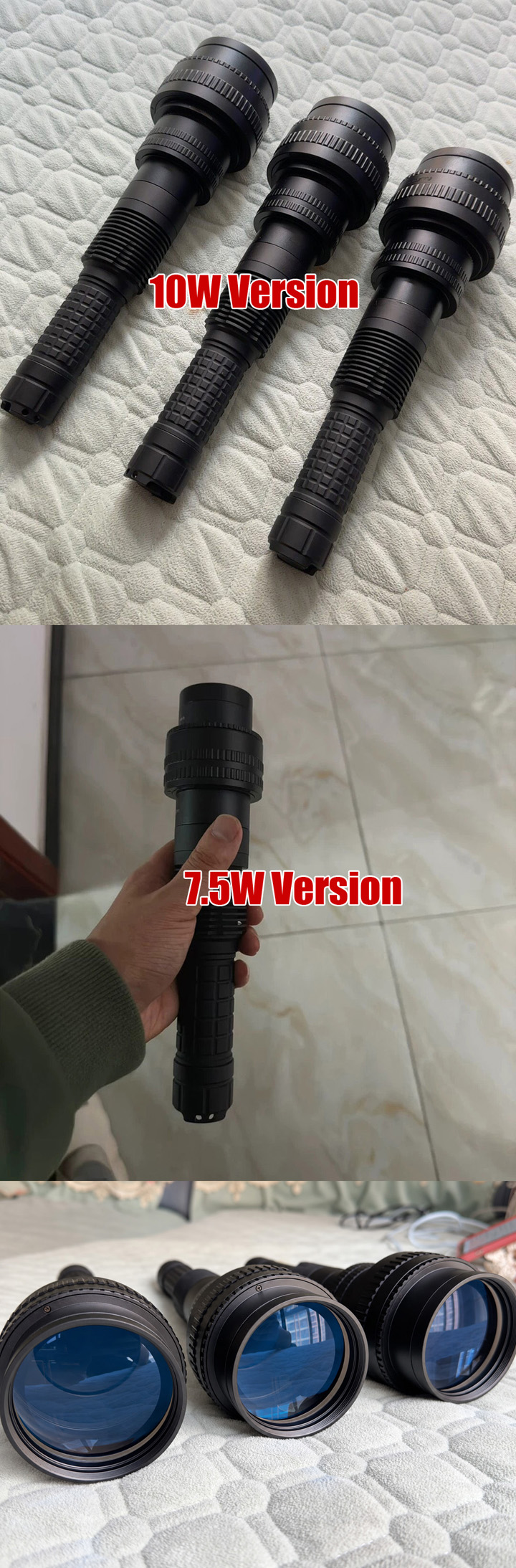 Blauwe laserpointer met lage divergentie