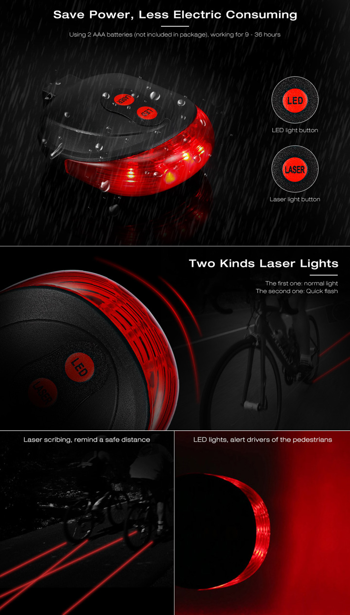 fietslamp met laser