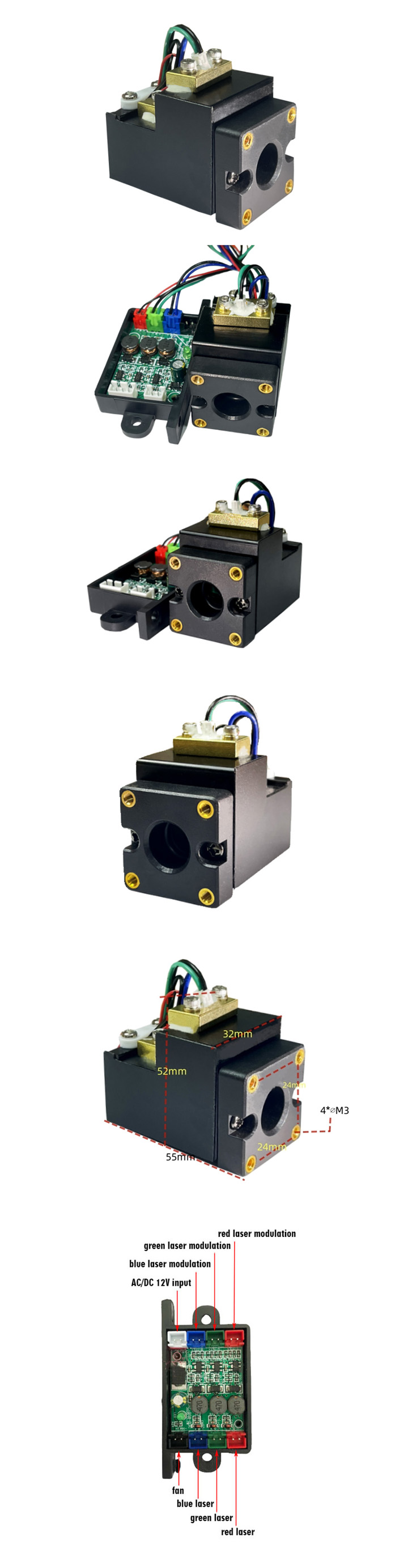 200mW Gele Lasermodule