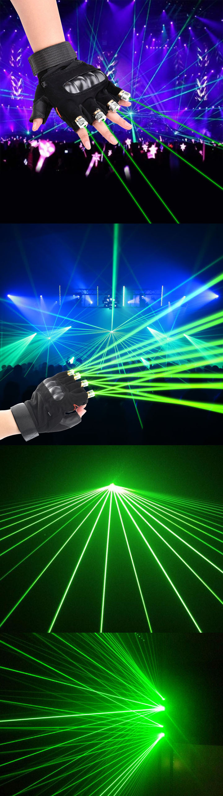 groene laserhandschoenen