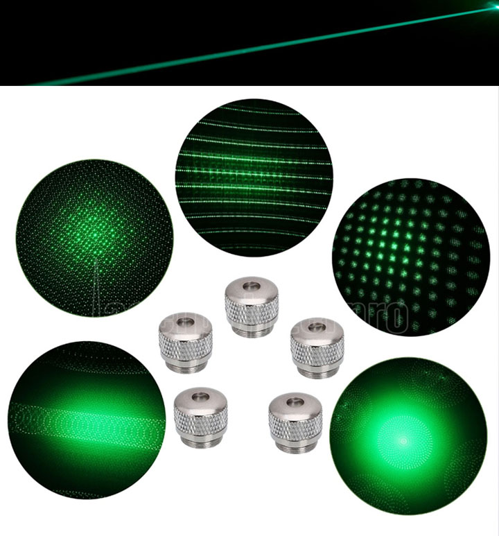 Groene Laser Pointer met Opzetstukjes