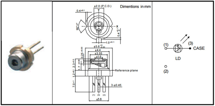 100mW rode laser diode