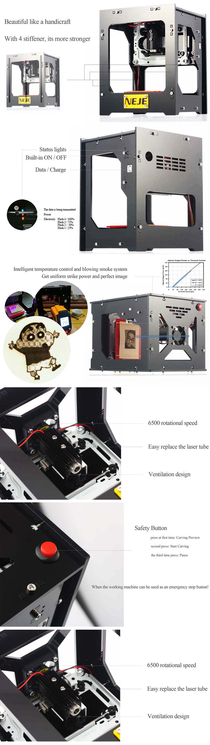 laser graveermachine 1000mW