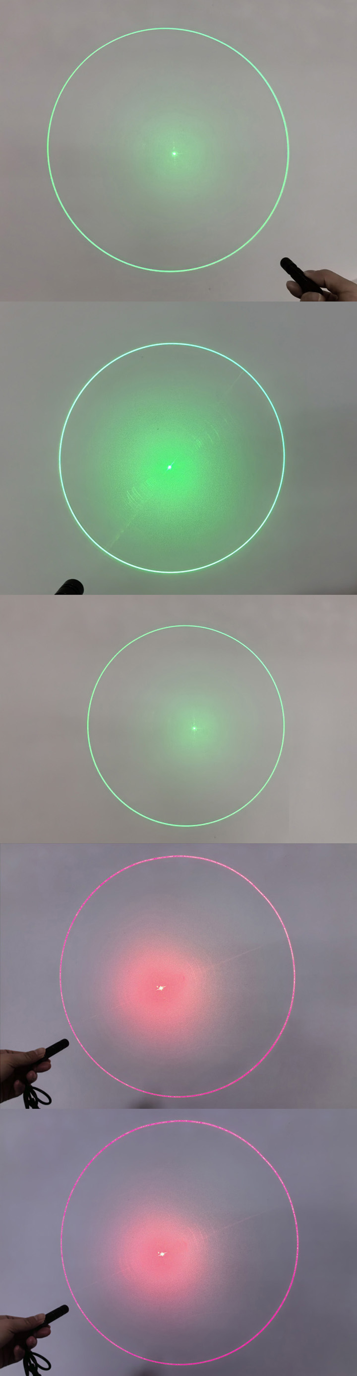 Groene/Rode Cirkel+Punt Lasermodule