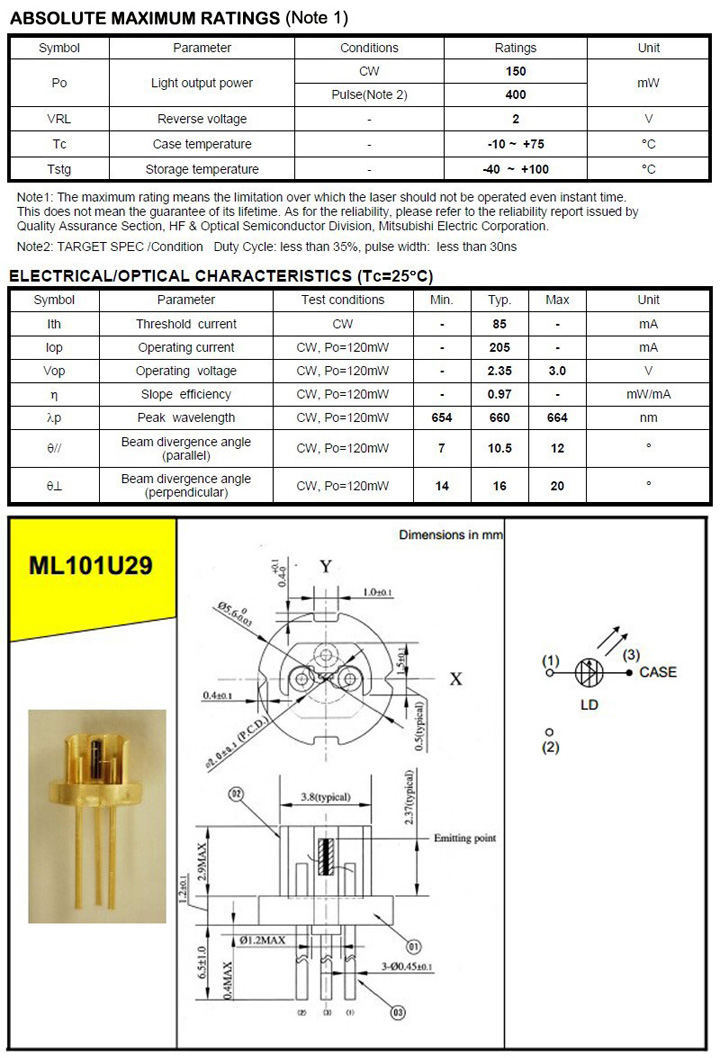 Mitsubishi Laserdiode