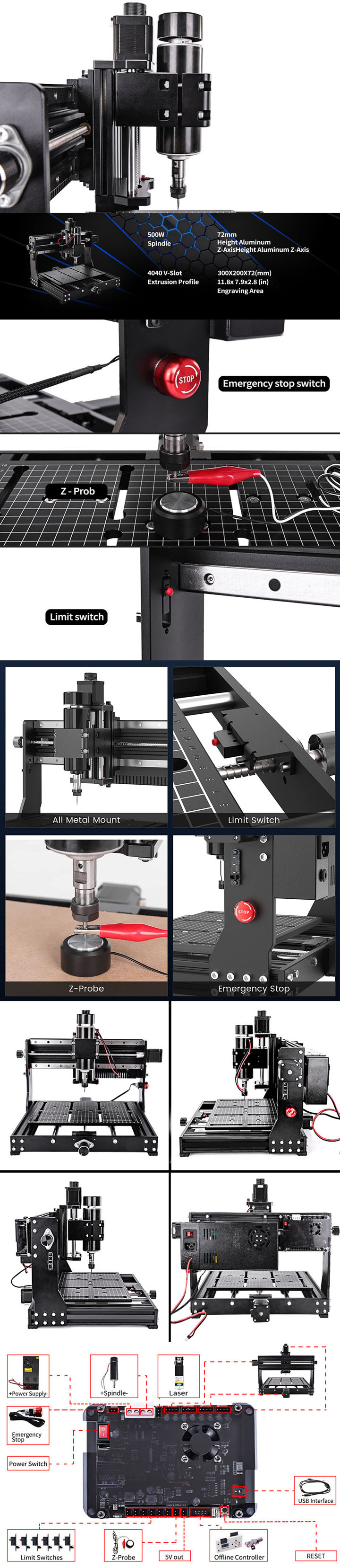 500W CNC-Lasergraveermachine