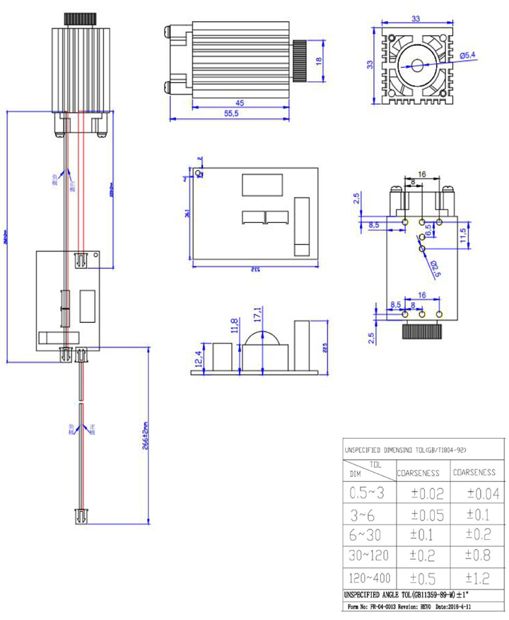 infraroodlasermodule 808nm 500mW