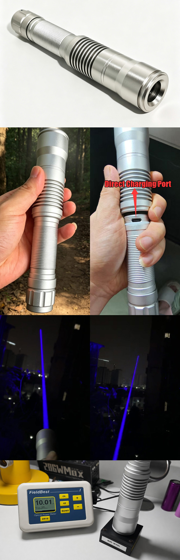 Sterkste laserpointer met lage divergentie