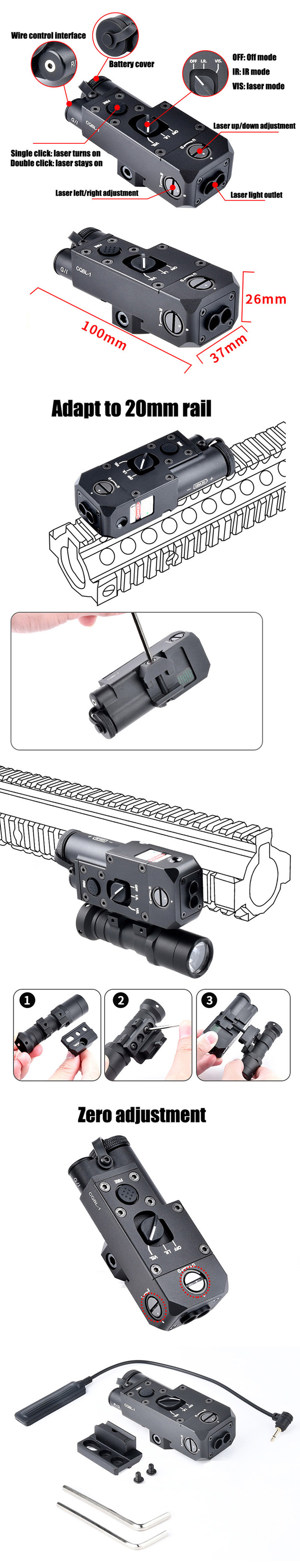 Tactische Vizier met Laser en IR
