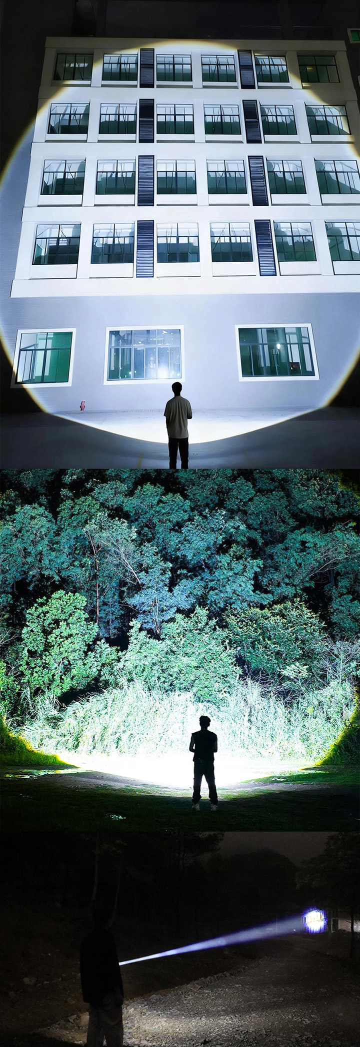 witte laserzaklamp voor buitengebruik